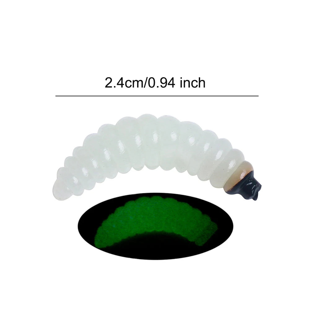 Artificial Bread Worm Baits Maggot Grub Soft Fishing Lure Smell Worms