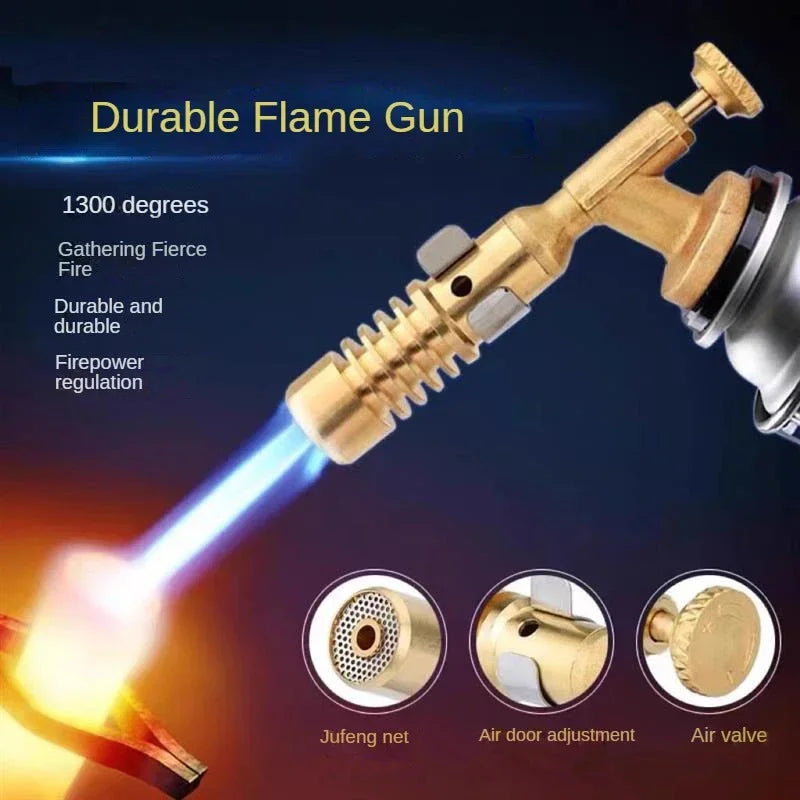 Multifunction Welding Gas Burner Flame Torch for BBQ Camping Cooking Lighter Heating - Portable Outdoor Welding Flame Gun Zpaxo