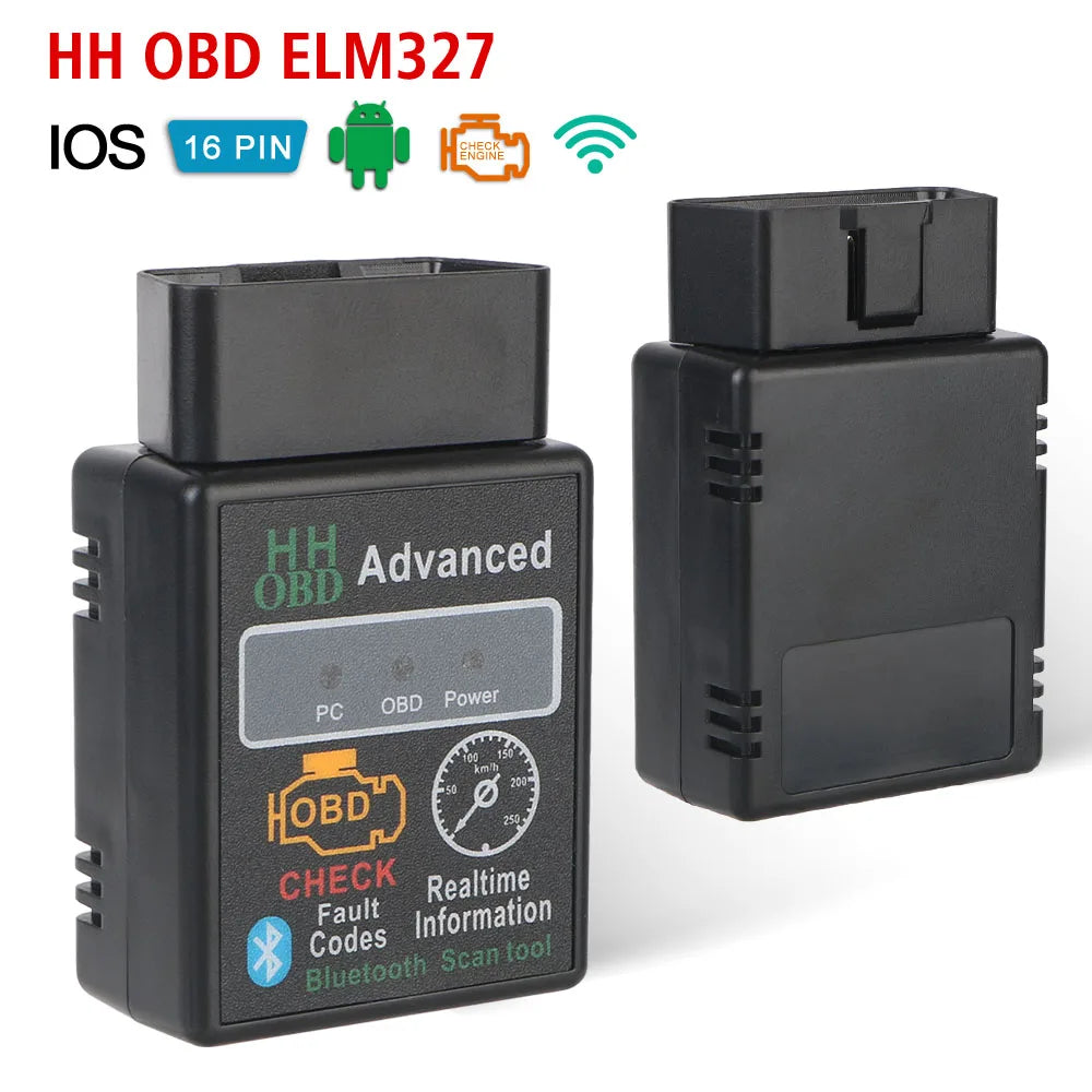 OBD2 Interface Adapter ELM327 Bluetooth V2 1 Detector IOS Android