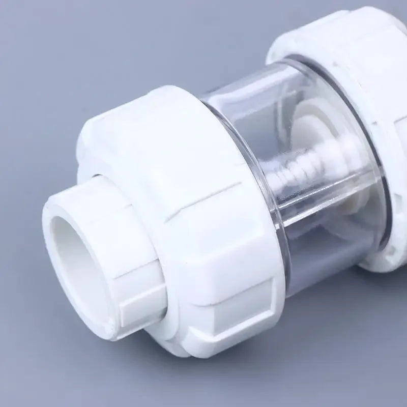 1PC PVC-U Aquarium Check Valves Non Return Anti-siphon Fish Tank Lifting Check Valve 20/25/32mm Transparent Zpaxo
