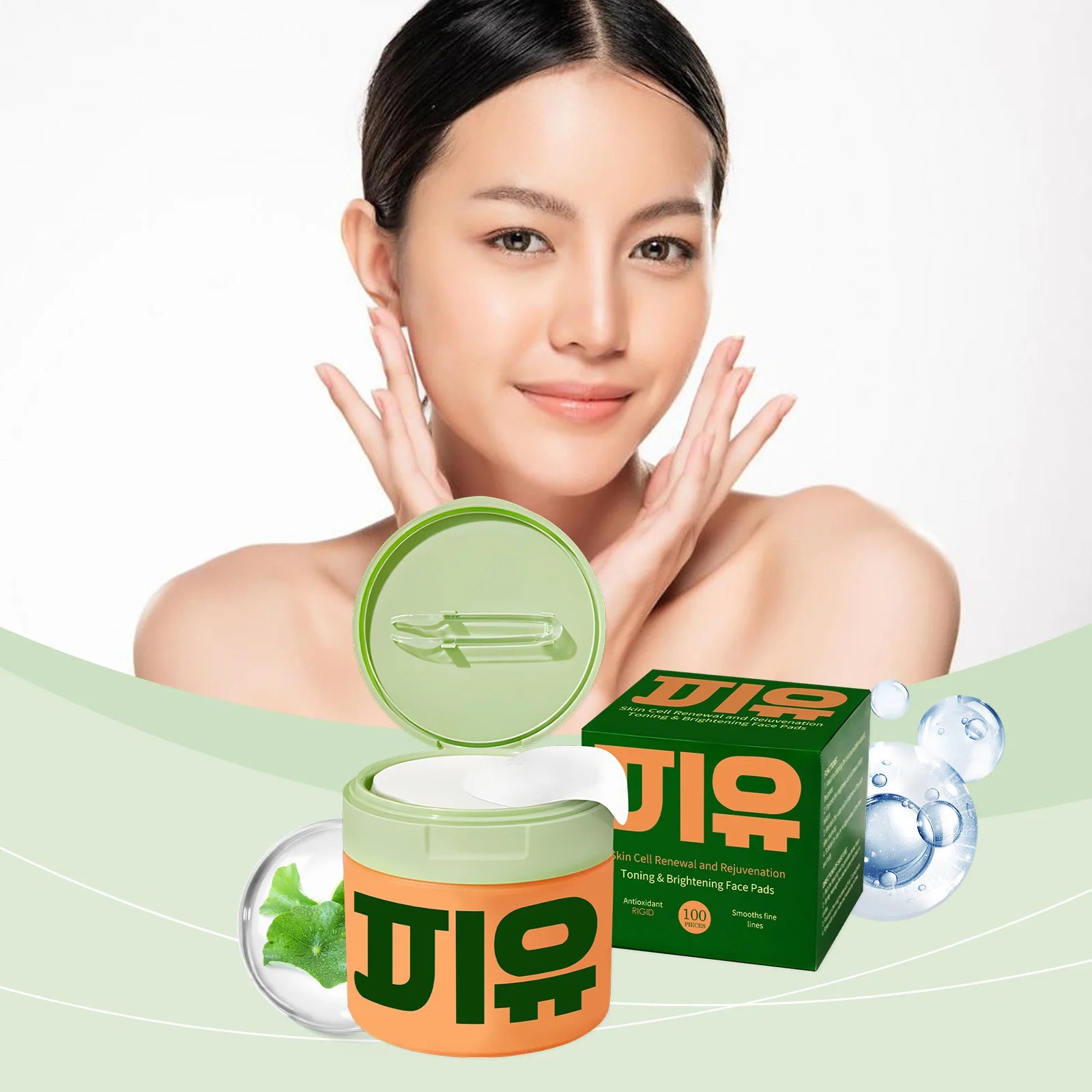 Centella Asiatica Moisturizing Facial Pads 100 Pcs – Brighten Facial Skincare Pads Zpaxo