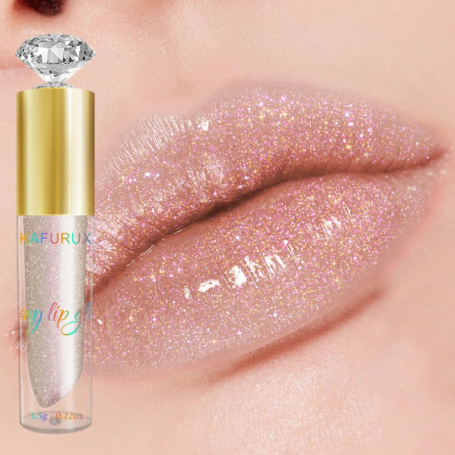 9 Colors Diamond Shimmer Glitter Lip Gloss Moisturizing Liquid Zpaxo 201