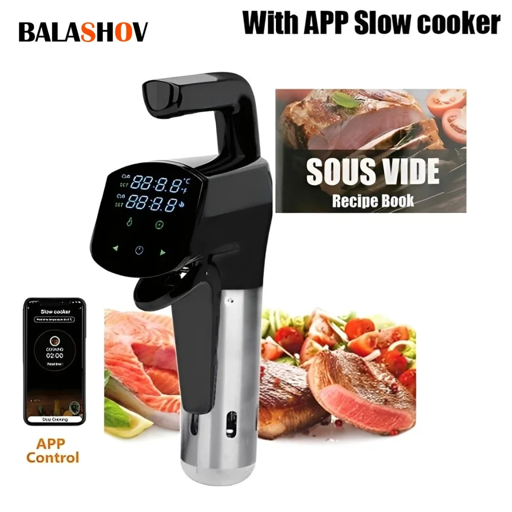 Waterproof Smart Slow Cooker 1100W Vacuum Sous Vide Cooker Digital Display Immersion Circulator Accurate slow Cooking Machine Zpaxo