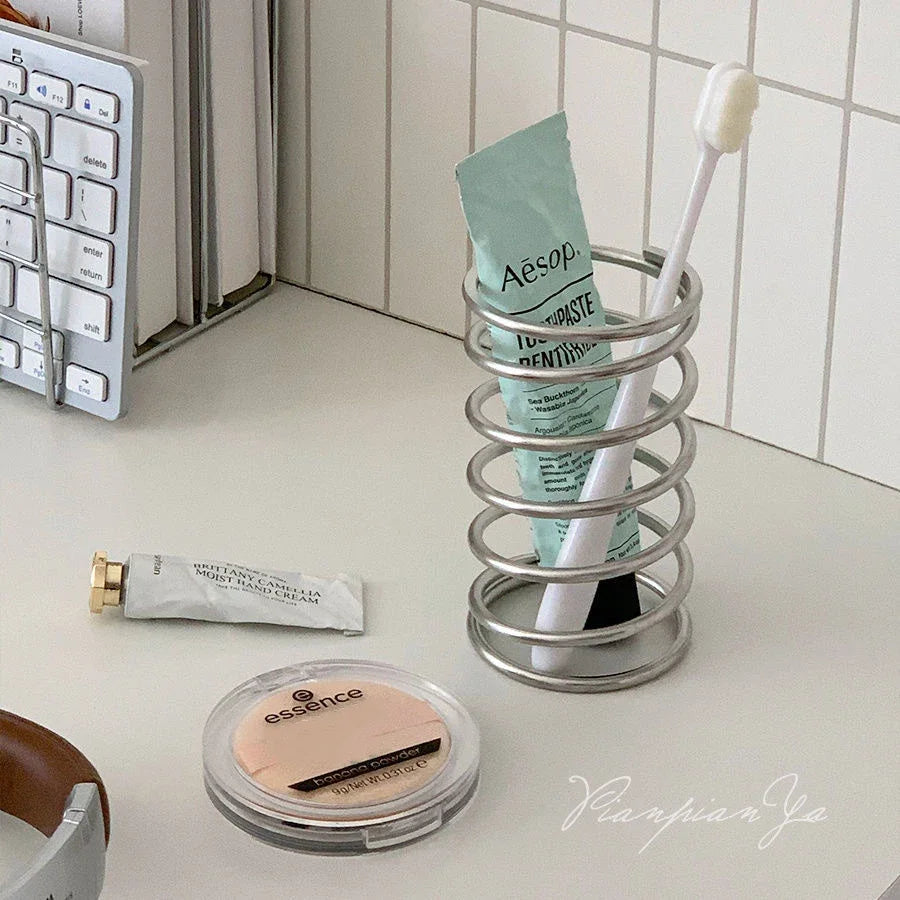 Industrial Toothbrush & Makeup Brush Holder – Storage Rack