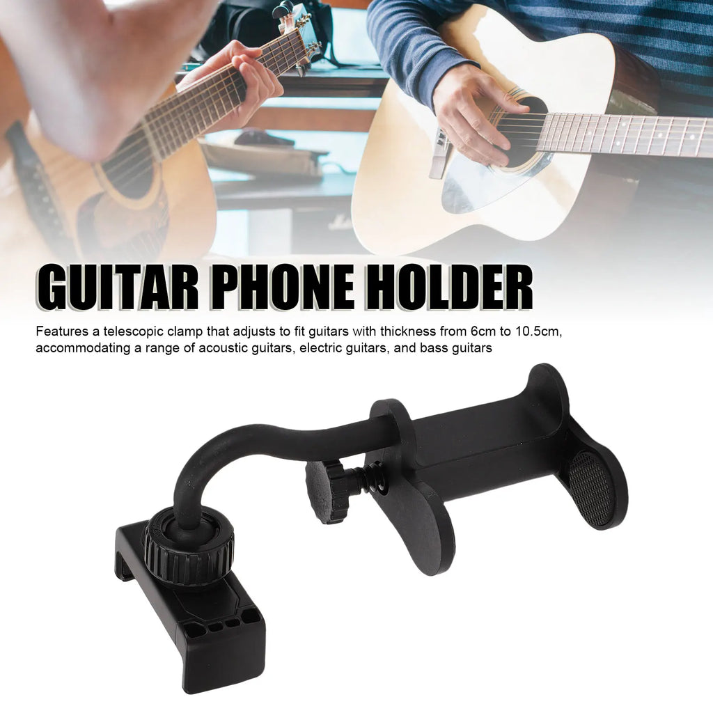 Guitar Phone Holder Adjustable Clamp Mount Smartphone Stand 6- Thick