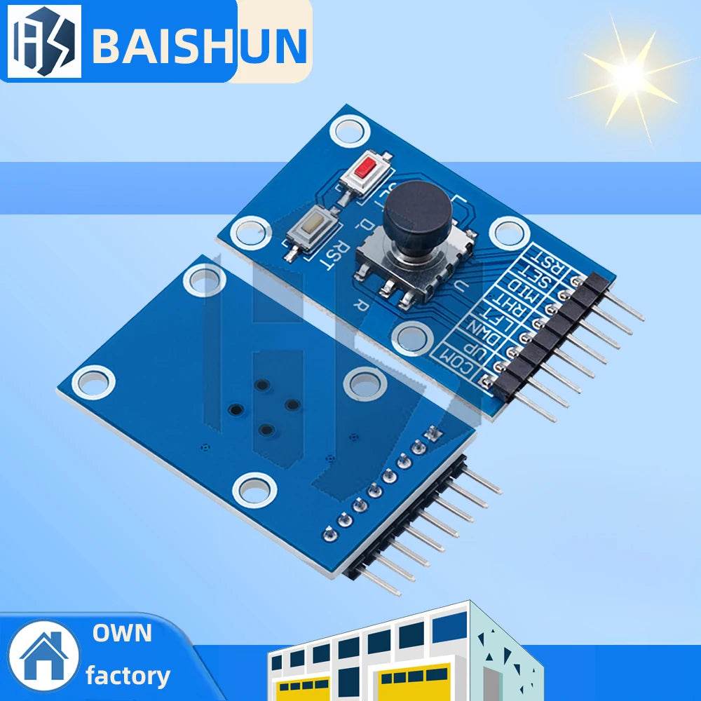 ‌"5-Way Navigation Button Module with Joystick Control for Arduino/AVR/MCU - 5D Rocker Game Controller & Independent Keypad Zpaxo