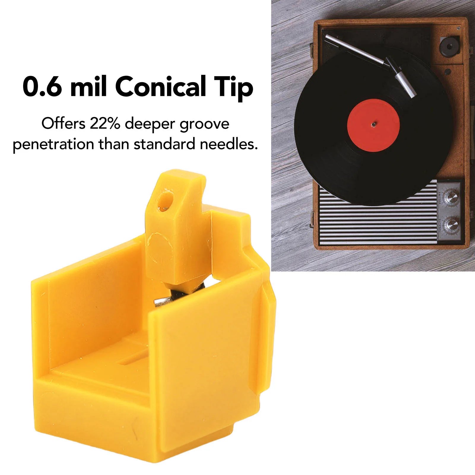 Diamond Record Player Needle Conical Replacement Sound Burger Turntable Stylus for Audio Technica AT LP60X AT LP60XBT AT3600L Zpaxo
