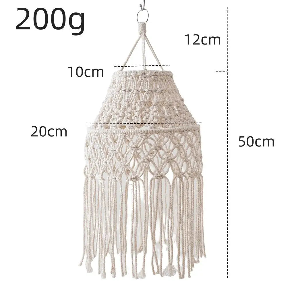 Boho Lampshade Lamp Shade Accessory Handwoven Light Decor Woven Zpaxo