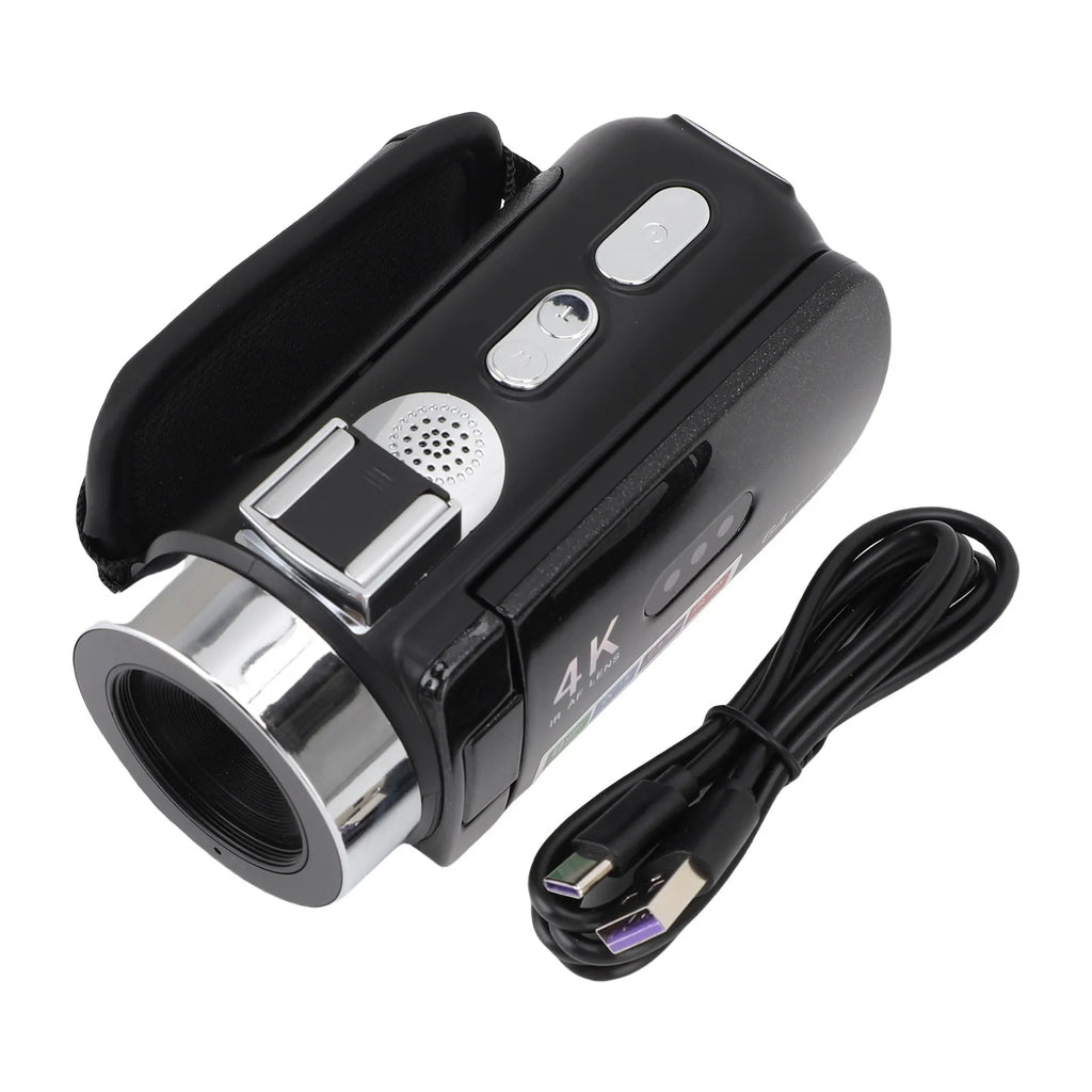 Video Camera 4K Camcorder 64MP HD Wifi Rotation Screen Digital