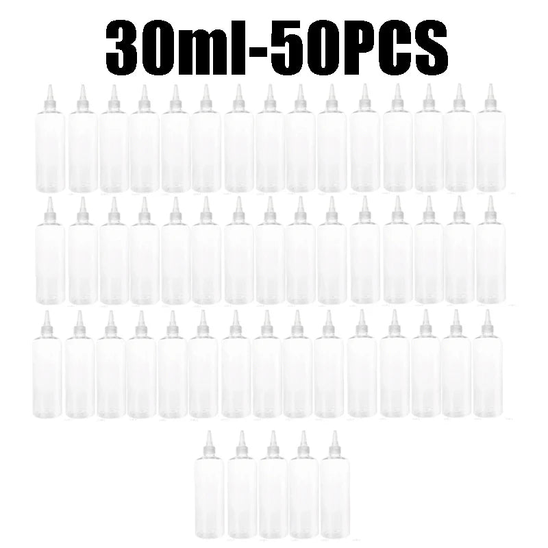 Empty Dropper Bottle Transparent Plastic Refillable Mini Squeeze Zpaxo 30ML-50PCS