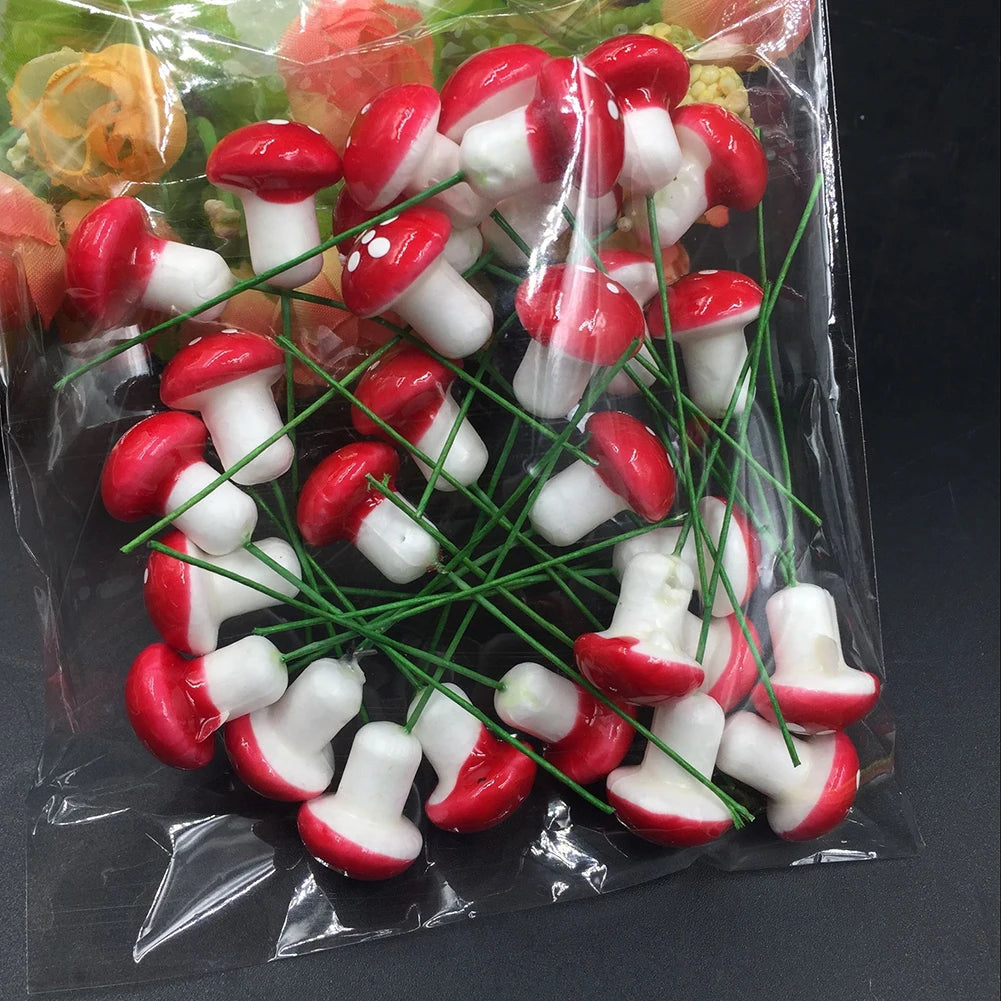 Foam Plant Mini Artificial Mushroom DIY Garden Potted Bonsai Decor
