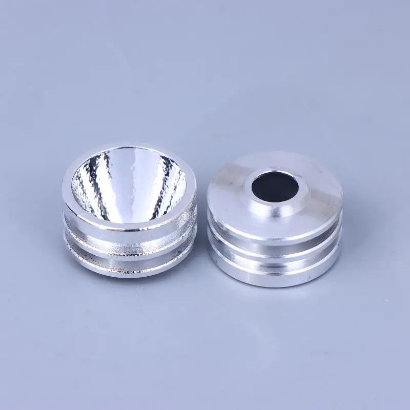 1Pc Metal S5 20mm Smooth Reflector Flashlight Reflective Cup Reflector Bow Smooth Orange Peel LED Hole 7mm Zpaxo