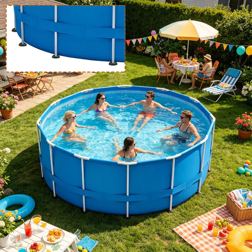 Pool Leg Caps Plastic Friction Support Stand Round Frame Base Feet