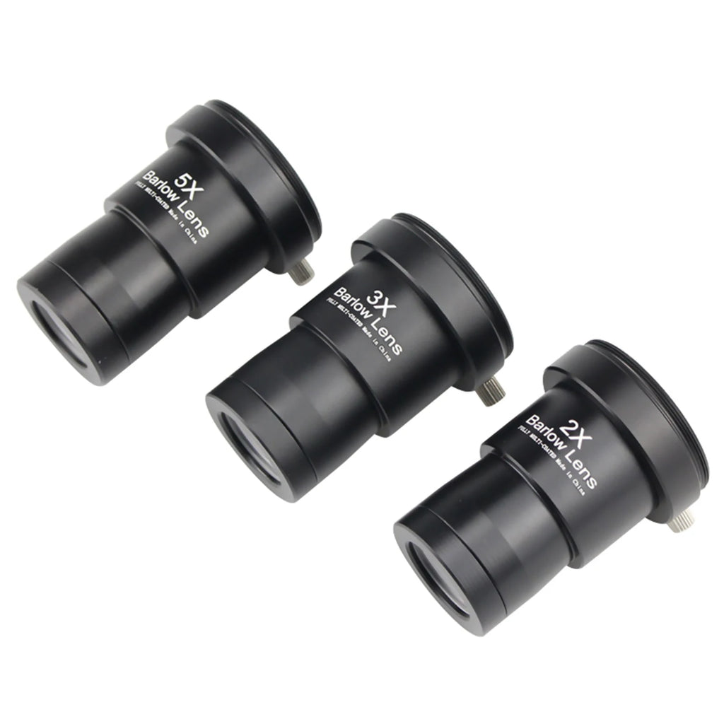 2X 3X 5X Astronomical Telescope Barlow Lens Metal Fully Coated Focal