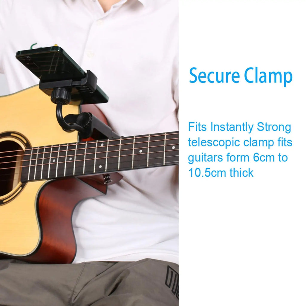 Guitar Phone Clip Holder Adjustable Smartphone Mount Video Recording