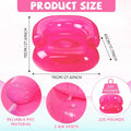 Pool Floats Waterproof Inflatable Booster Seat For Kids 220 Pounds Capacity Comfortable Seating Portable Air Lounger Ergonomic Zpaxo Pink United States
