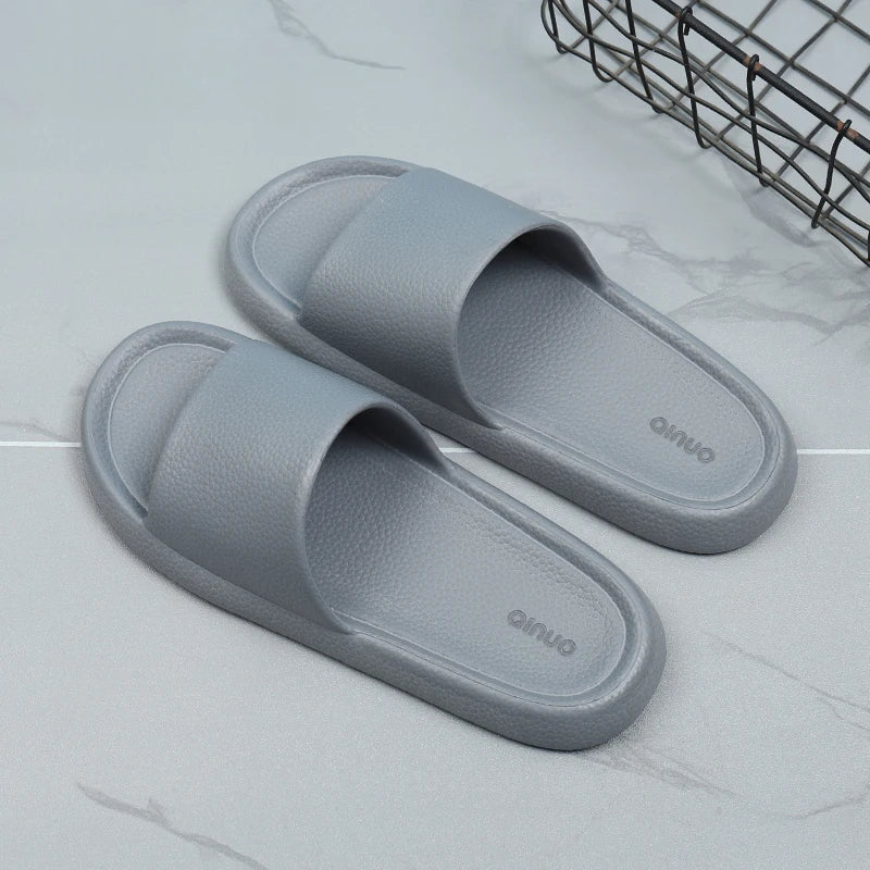 Men Thick Sole Summer Beach Slides Bathroom Anti Slip Slipper Soft