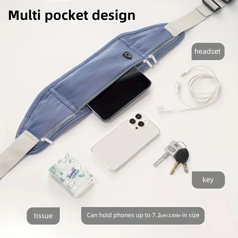 Waist Double Pocket Fanny Waterproof Cell Phone Belt Casual Traveling