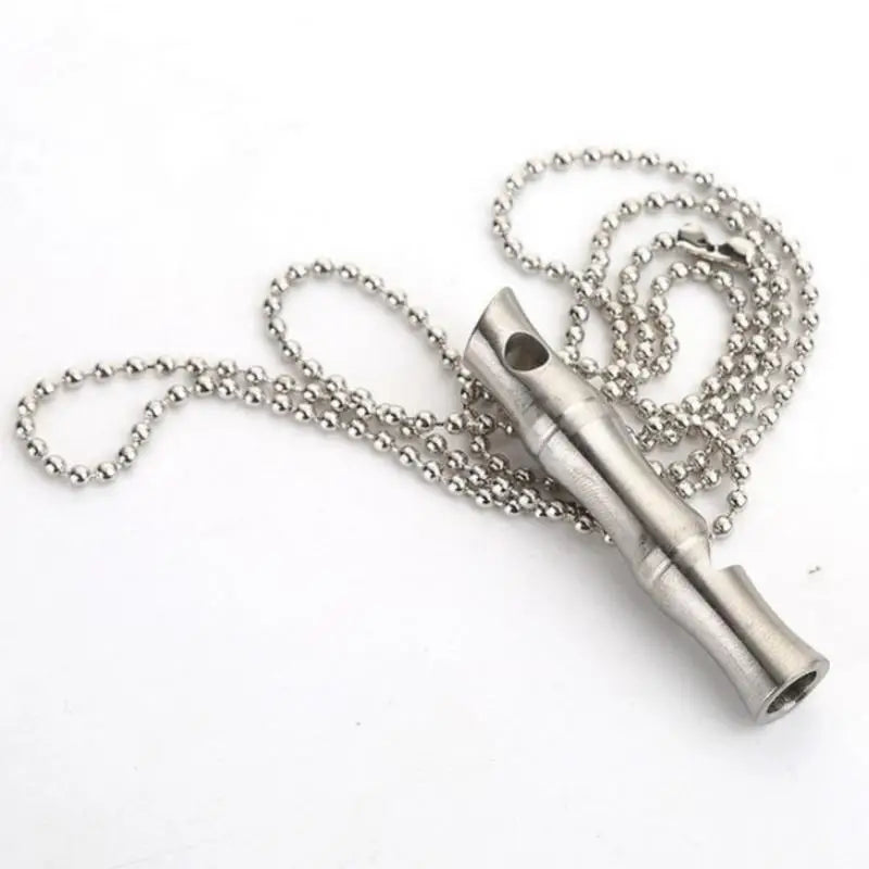Highly Audible Stainless Steel Whistle Perfect Camping Emergency Zpaxo Silver