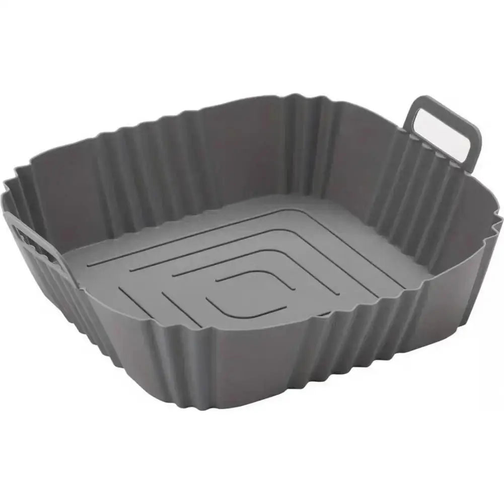 22cm Silicone Air Fryer Liner – Reusable Non-Stick Basket Tray Air Fryer Liner Zpaxo Gray