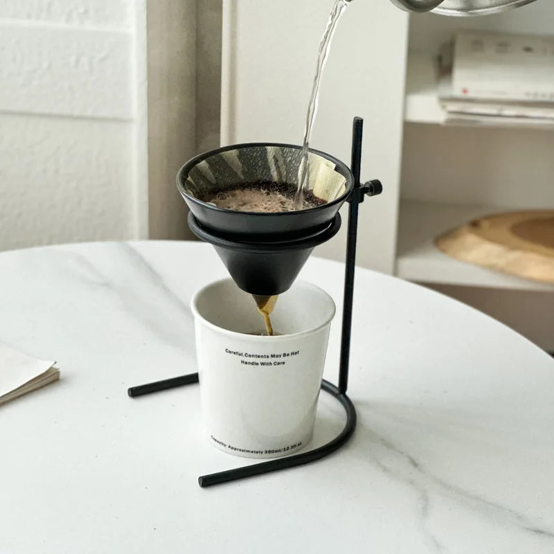 Hot Adjustable Drip Filter Cup Holder，Coffee Hand Cup Holder, Ceramic Filter Cup, Coffee Hand Cup Set, Household Coffee Utensil Zpaxo