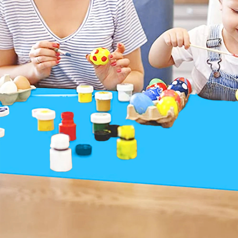 Table Protector Silicone Placemat 40x60cm Kids DIY Crafts Table Mat Heat Resistant Waterproof Non Slip Kitchen Counter Protector Zpaxo