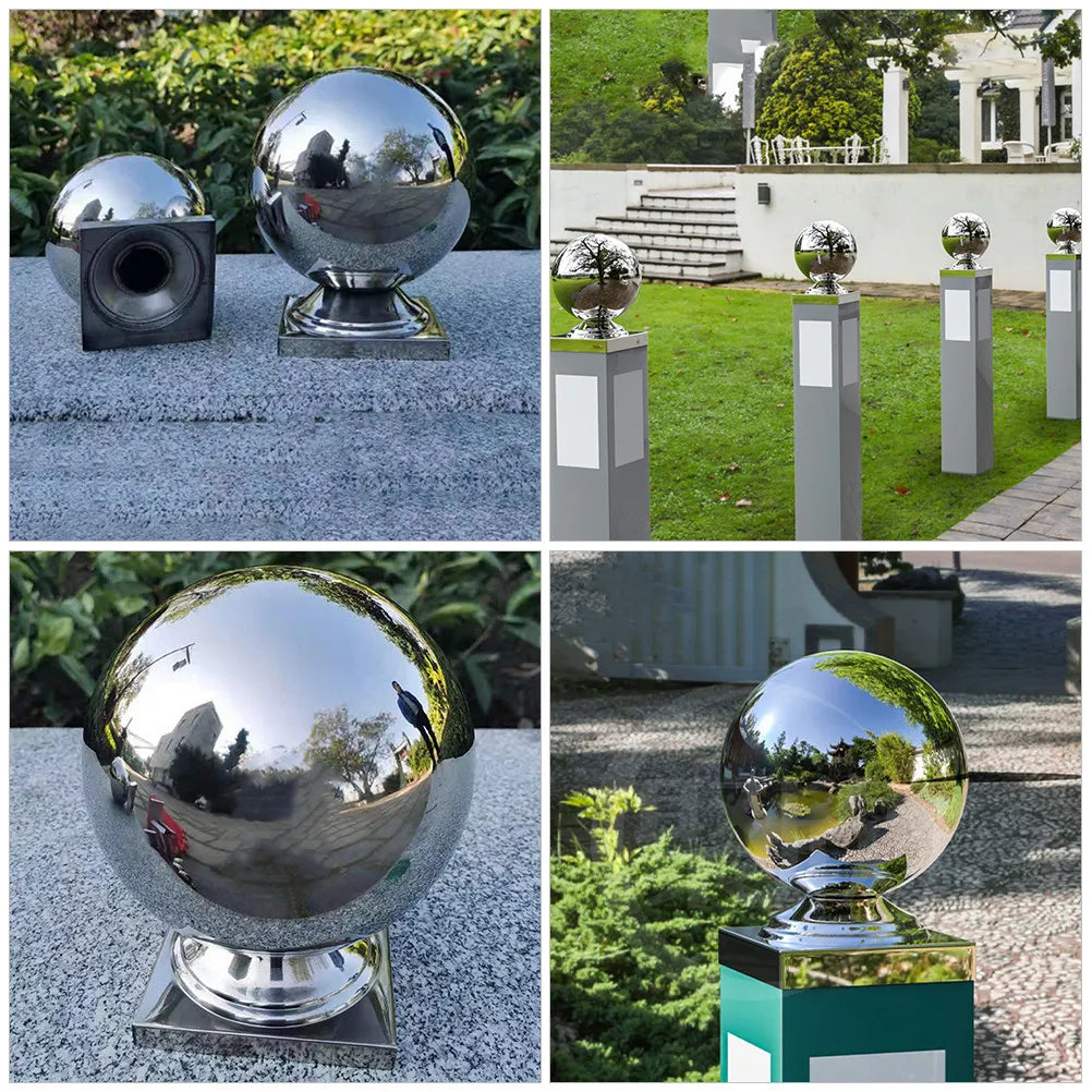 Stainless Steel Garden Gazing Globe Shiny Polished Reflective Sphere