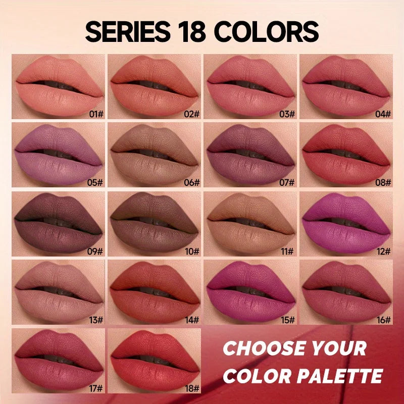 1PC Matte Liquid Lipstick Makeup, Matte liquid Long-Lasting Wear Non-Stick Cup Not Fade Waterproof Lip Gloss Zpaxo
