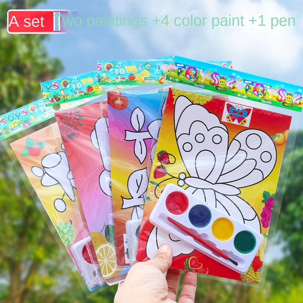 10-30 Pcs DIY Cartoon Paint Coloring Graffiti Painting Kids Birthday Kindergarten Party Gift Back To School Reward Carnival Gift Zpaxo