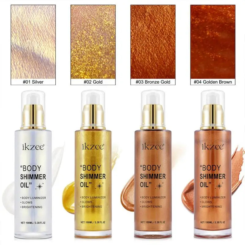 Body Shimmer Oil – Radiant Glow & Highlighter Lotion Body Shimmer Highlighter Zpaxo