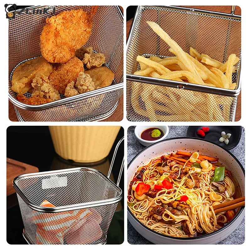 Multi-functional Stainless Steel Deep Frying Basket Kitchen Hangable Zpaxo