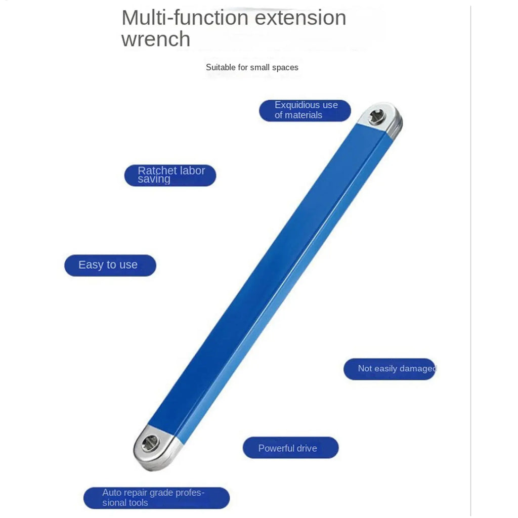 heavy-duty extension wrench 3/8 Inch impact-resistant design with 4 adapters Adjustable Ratchet Extension Wrench Auto Repair Zpaxo