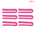 ▶6/12Pcs U-shaped Insulation Clip High Temperature Salon Hair Perming Barber Perm Hair Pad Curly Accessory Styling Tools Zpaxo 6Pcs Pink