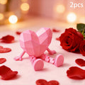 For Home Creative Valentine Love Gift Happy Valentine's Day Party Decor 2026 Valentine's Day Heart Joint Miniature Figurine Doll Zpaxo Pink 2pcs
