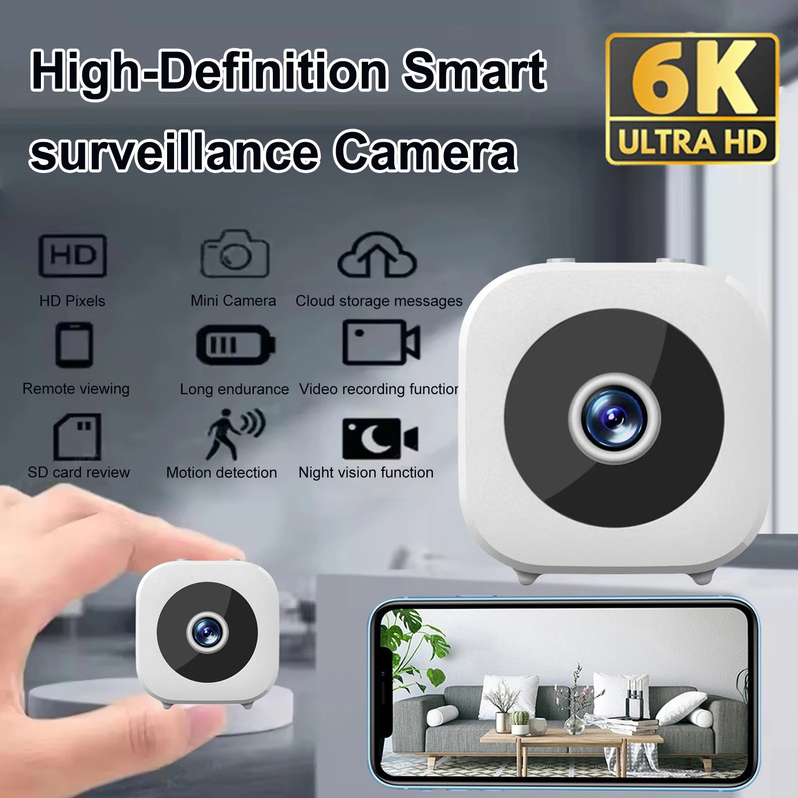 6K Mini Security Camera Wireless Wifi Monitoring Protection Remote