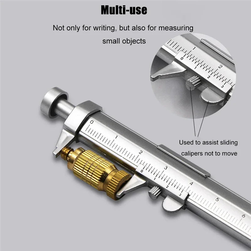 Multifunction Caliper Pen Ball-point Ballpoint Gel Ink Vernier Roller Zpaxo