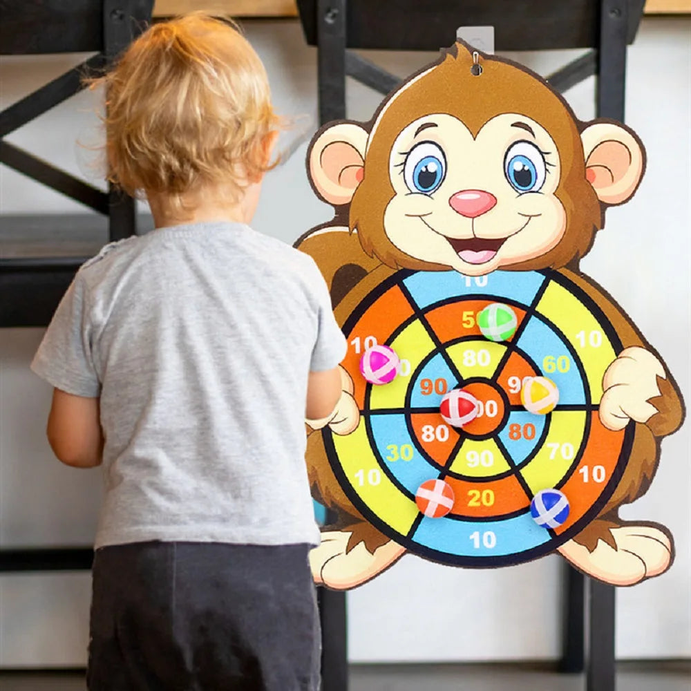 Montessori Dart Board Target Sports Game Toys Children 4 6 Years Old
