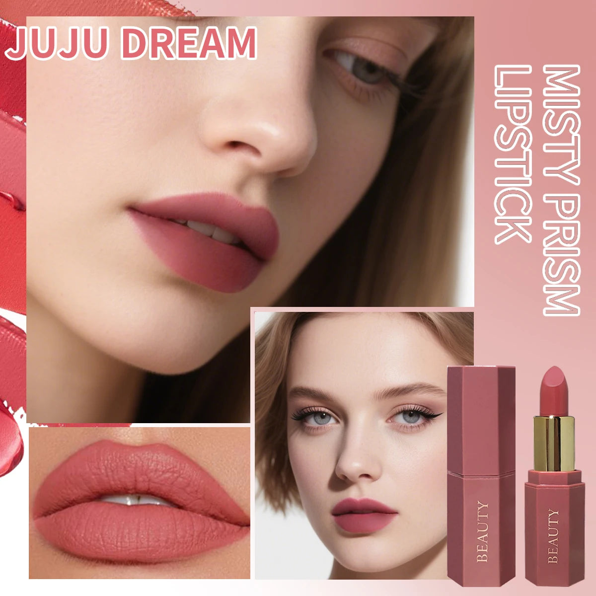 Matte waterproof velvet nude lipstick - Sexy red-brown long-lasting makeup - Professional style, easy to carry Zpaxo