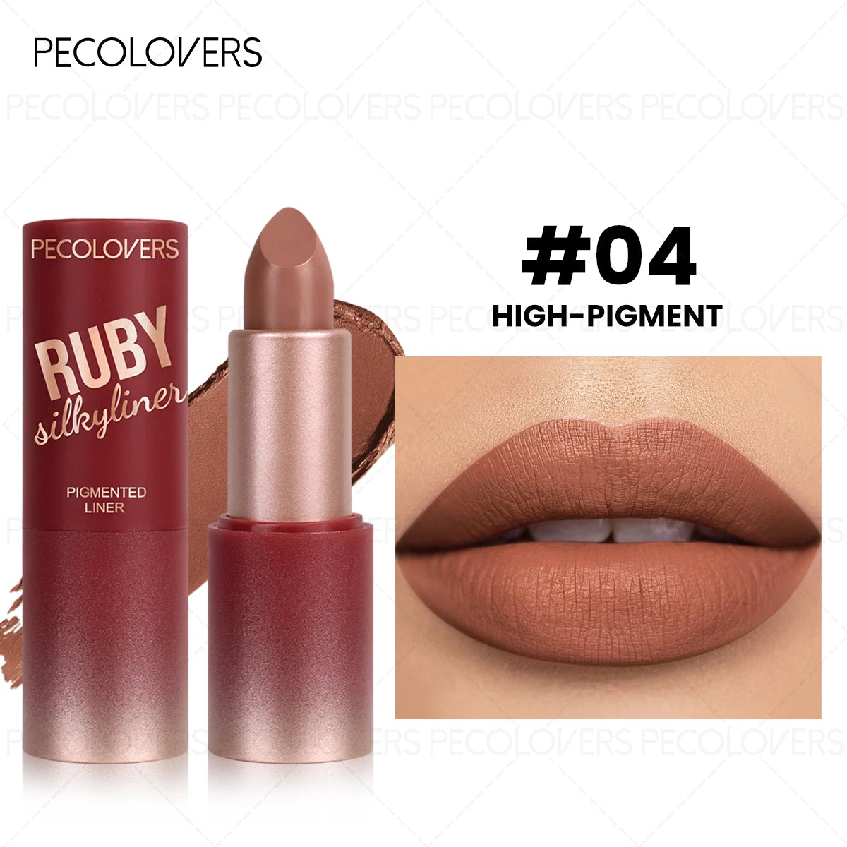 1PC Waterproof and Anti-smudge, Cream Texture, Multi-color Options, Moisturizing and Non-drying, Non-stick Cup, Lipstick Zpaxo 04