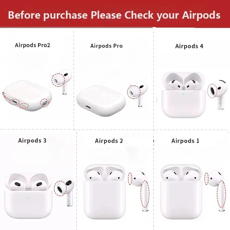 Shockproof Earphone Case For Apple AirPods 4 3 Security Lock Protective Cover For Airpods Pro 1st 2nd Gen With Anti-loss Lanyard Zpaxo