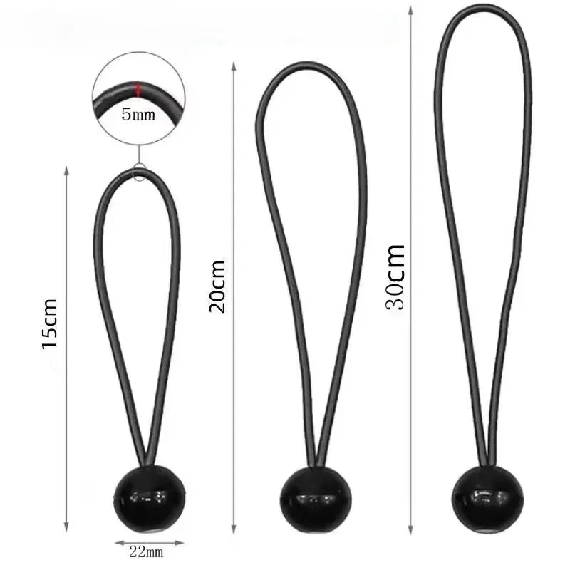 Outdoor Elastic Ball Rope Bungee Cords Portable Tent Fixing Tarpaulin Awning Canopy Heavy Duty Tarp Tie Down for Shelter Cargo Zpaxo