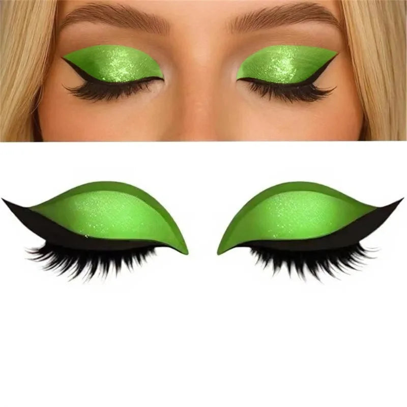 1 2 Pair Reusable Lazy Eye Shadow Eyelash Patch 2-In-1 Eyes Makeup