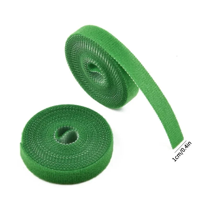Green Nylon Garden Twine & Plant Ties – Hook Loop Cane Support
