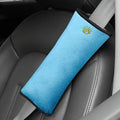 Kids Car Seat Shoulder Protector & Neck Pillow - Soft Velvet Cushion, Lightweight & Durable, Grey, Dry Clean Only Zpaxo blue