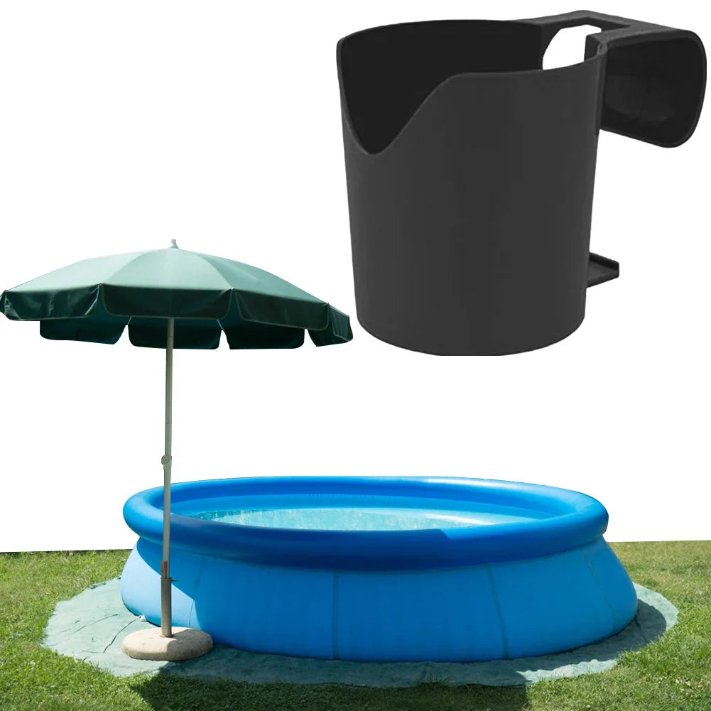 3-1PCS Poolside Cup Holder Swimming Pool Storage Rack No Punching Bottle Hanging Rack Pond Spa Pool Drink Beer Glass Holder Zpaxo