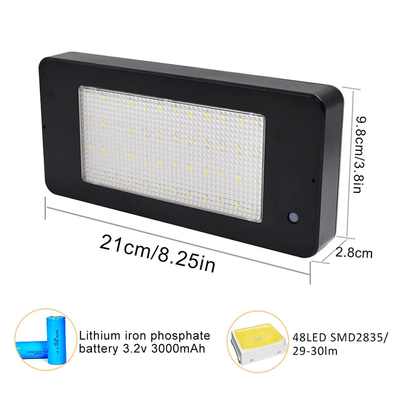 Outdoor Solar Lamp1100Lm 48LED Security Lights Motion Sensor Zpaxo