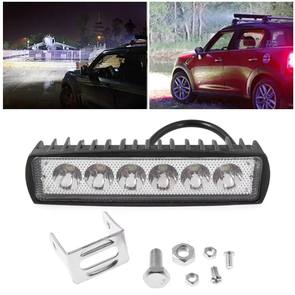 Light Bar 6 LED LED Car Work Light 800 LM High Bright DRL Spotlight 12 V 18 W Driving Fog Lamp Off-road Automobile Zpaxo