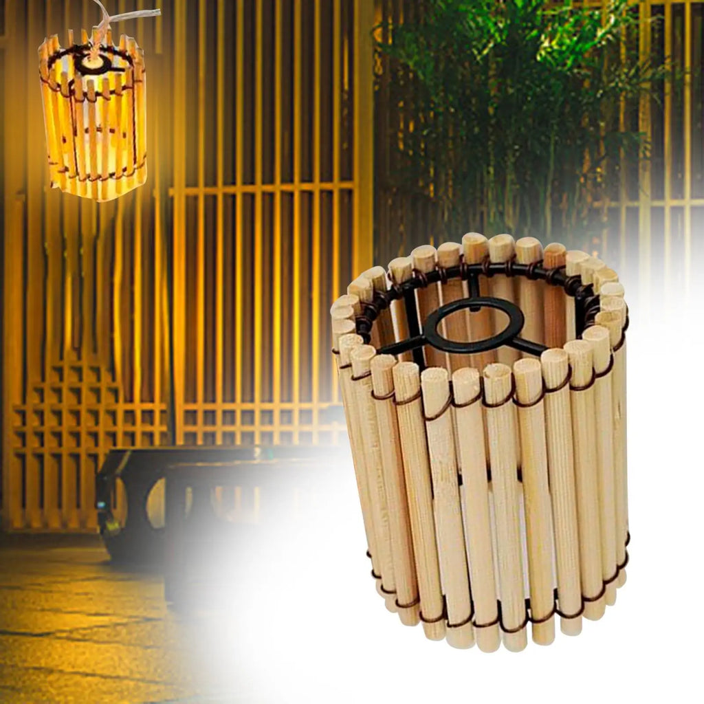 Pendant Light Cover Lampshade Wicker Light Fixtrues Atmosphere Lamp Shade Replacements for Lampshade Living Room Decor Zpaxo