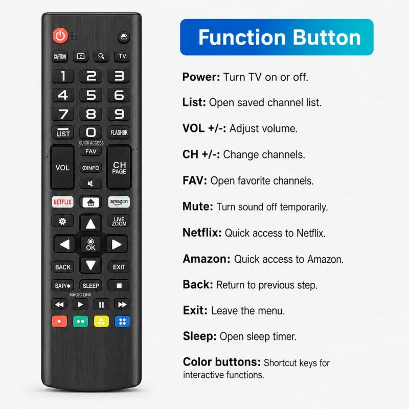 AKB75375607 Universal Remote Control For 4K Smart TV AKB75095307 AKB74915305 AKB7509530 AKB74915324 Replacement Remote Control Zpaxo
