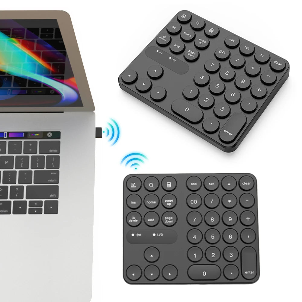 Wireless Mini Numeric Keypad 35 Keys Numpad Accounting Number Pad